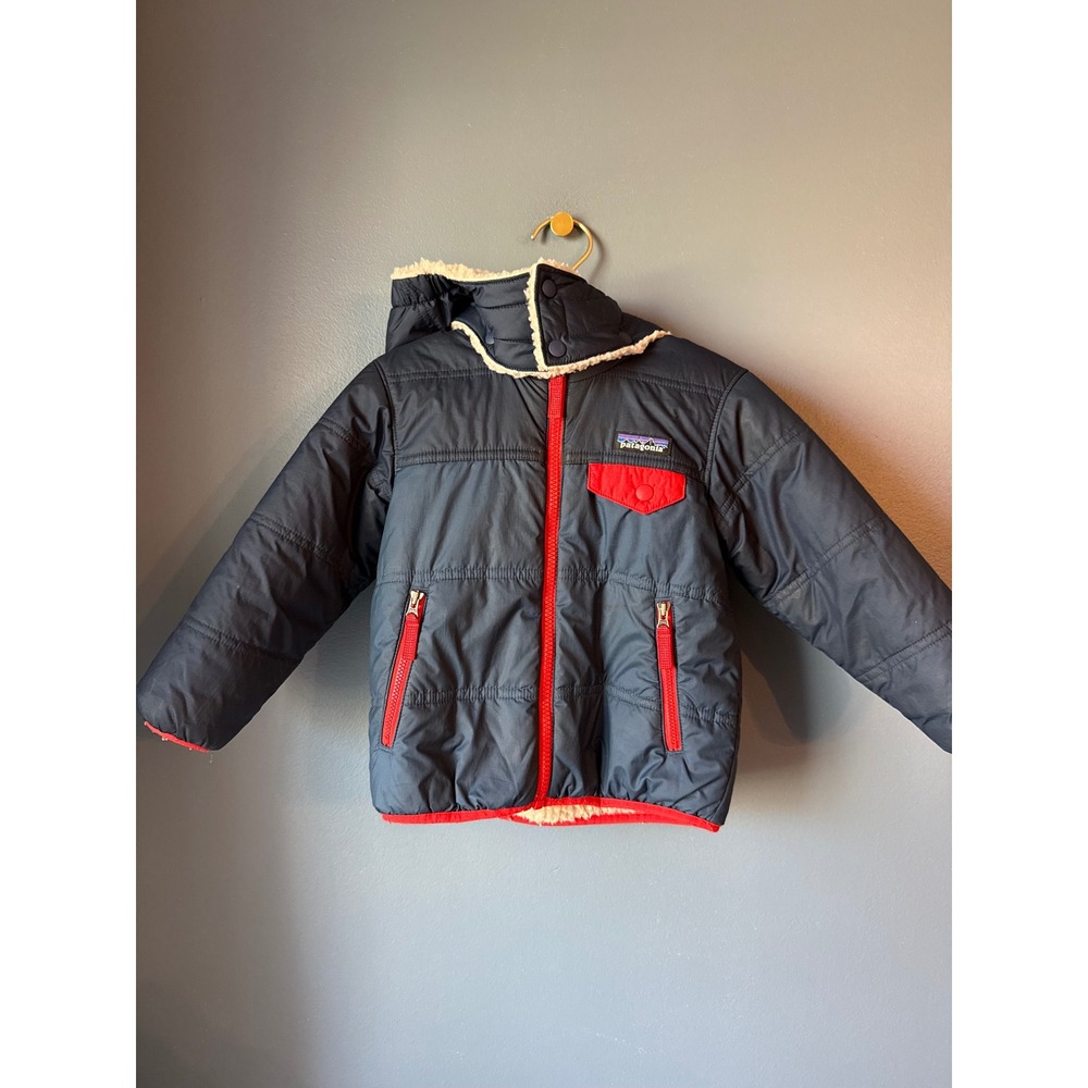Patagonia Kids tribble coat revisited Sherpa navy blue‎